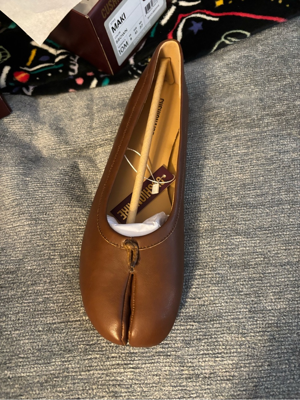 Maki Brown Split-Toe Ballet Flat — Women’s Casual Loafer